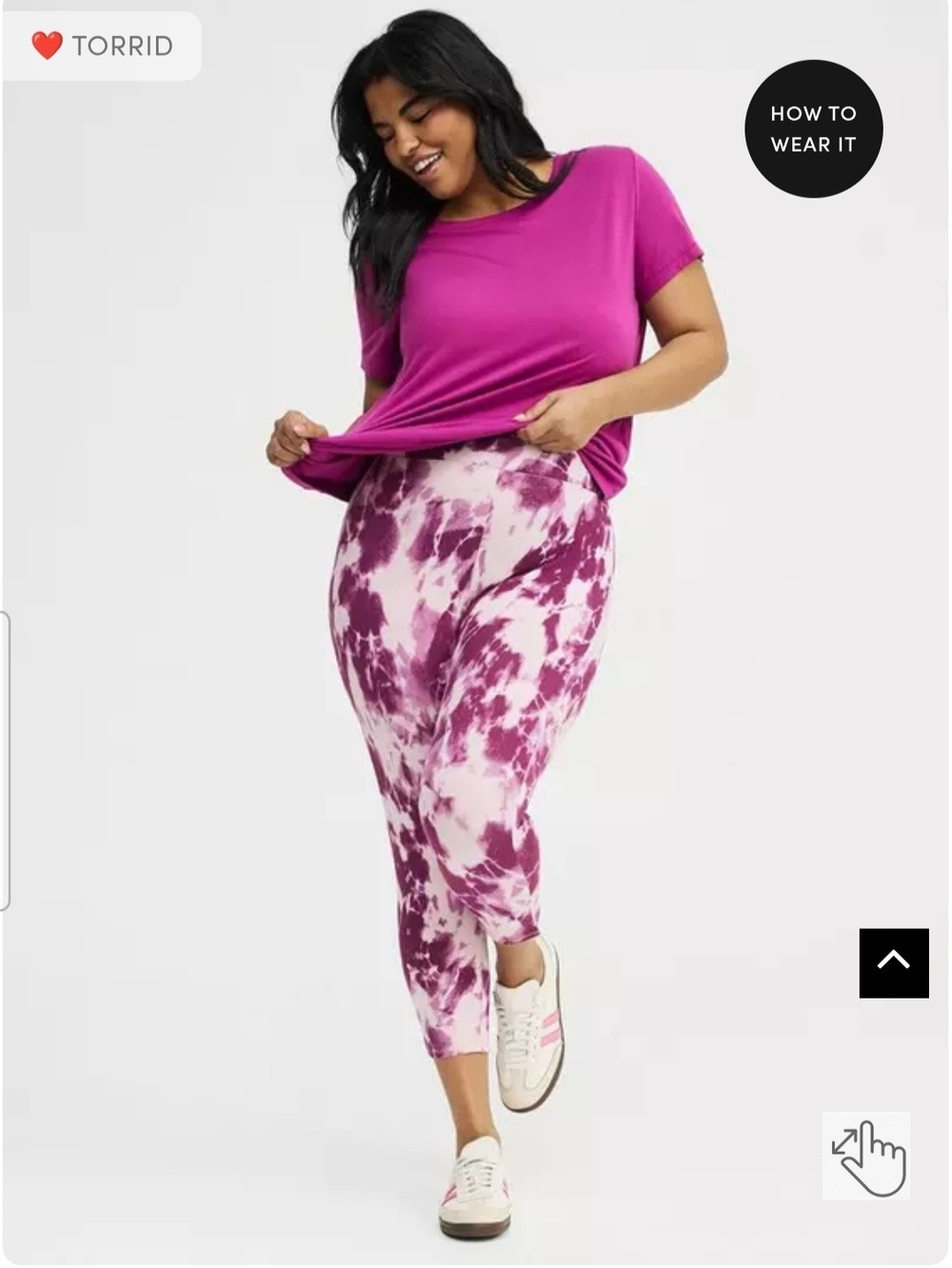 torrid Pink Tie-Dye Crop Leggings